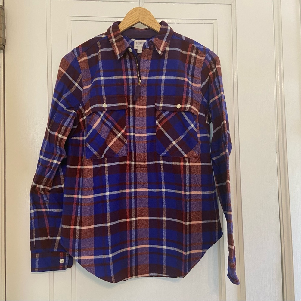 J. Crew Factory Flannel shirt jacket popover